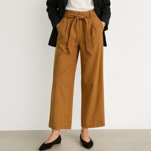 Zara Goldenrod Wide Leg Tie Waist Pants Sz M